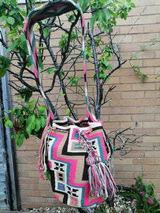 Authentic Handmade Mochilas Wayuu Bags - Rosa Cuatro