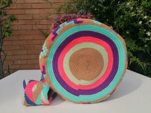 Original Handmade Mochilas Wayuu Bags - Pastel Uno