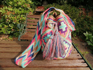 Original Handmade Mochilas Wayuu Bags - Pastel Uno